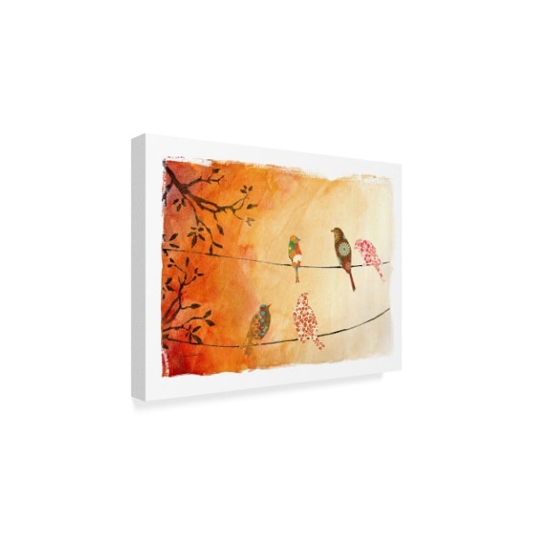 Jean Plout 'Folk Birds' Canvas Art,24x32